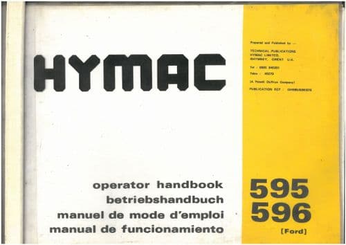 Hymac Excavator 596 and Materials Handler 595 Operators Manual