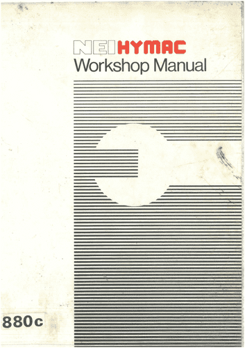 Hymac Excavator 880C Workshop Manual