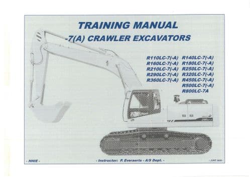 Hyundai Crawler Excavator R180LC-7 R250LC-7 R320LC-7 R450LC-7 R500LC-7 R800LC-7 Workshop Manual