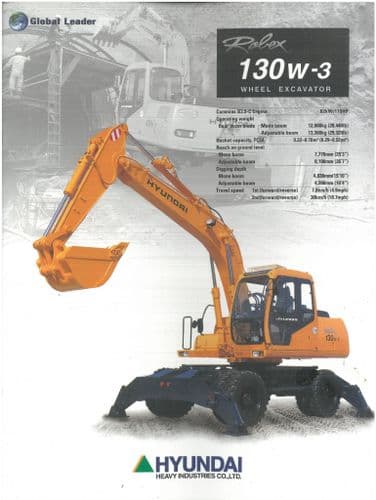 Hyundai Robex Wheeled Excavator 130W-3 Brochure