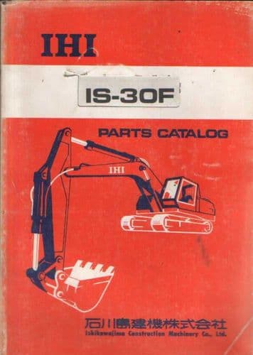 IHI Excavator IS-30F Parts Manual IS30F