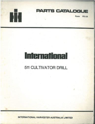 International 511 Cultivator Drill Parts Manual