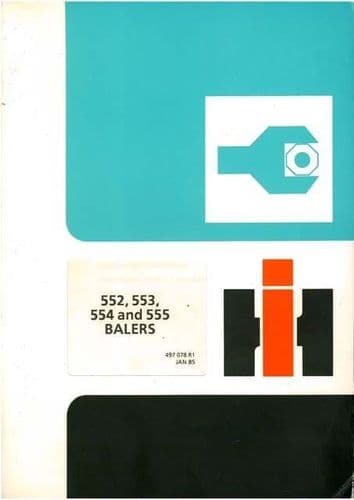 International Baler 552 553 554 555 Workshop Service Manual