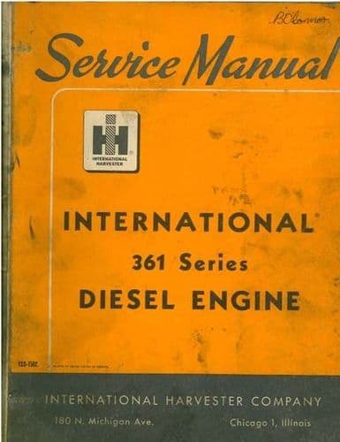 International Diesel Engines 361 Series Service Manual