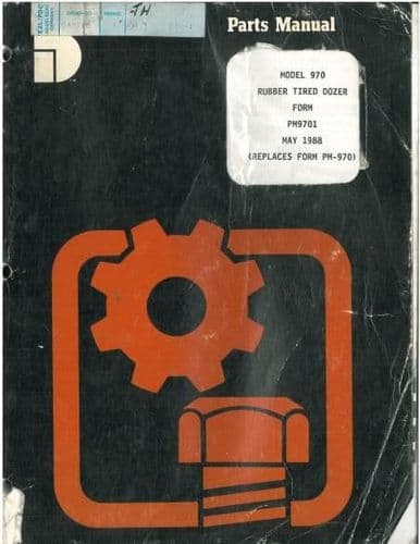 International Dresser 970 Rubber Tired Dozer Parts Manual