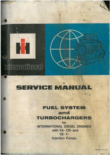 International Fuel System & Turbochargers Diesel Engines VA CR VE-F Injection Pumps Service Manual