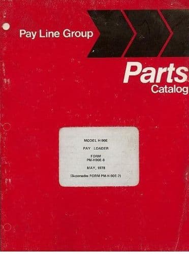 International H90E Payloader Parts Manual - 1978.