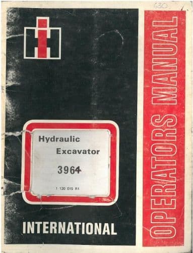 International Hydraulic Excavator 3961 Operators Manual