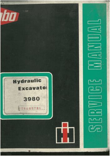 International Hydraulic Excavator 3980 Workshop Service Repair Manual