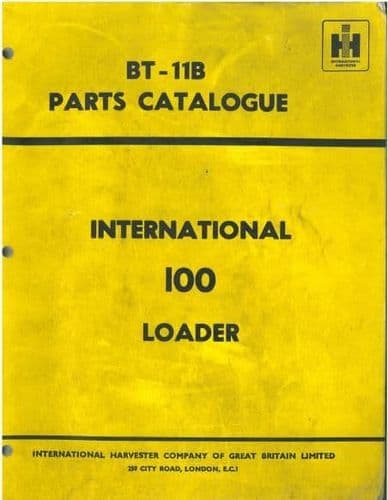 International Loader B100 Parts Manual - B-100, B 100