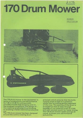 International Pottinger 170 Drum Mower Brochure