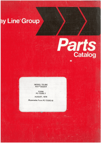 International  Series Pay Dozer TD 25C  Parts Manual
