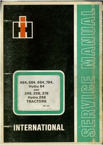 International Tractor 484 584 684 784 Hydro 84 248 258 278 Hydro 268 Service Workshop Manual