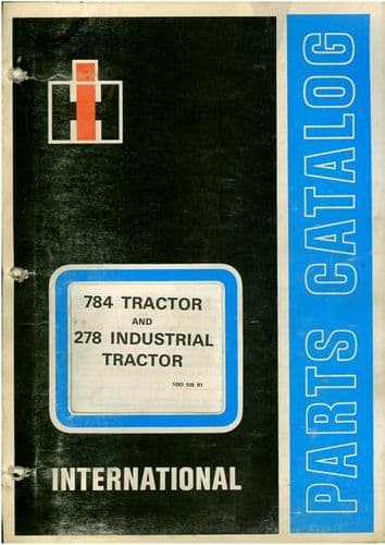 International Tractor 784 & 278 Parts Manual