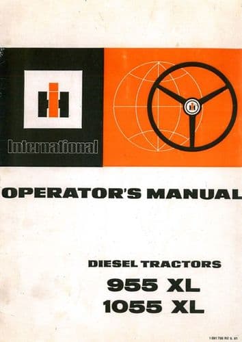 International Tractor 955 1055 955XL 1055XL Operators Manual