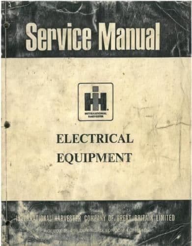 International Tractor Electrical Equipment SM14 Workshop Service Manual