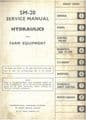 International Tractor Hydraulic Workshop Service Manual - SM20