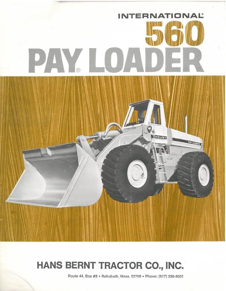 International Wheel Loader Payloader 560 Brochure