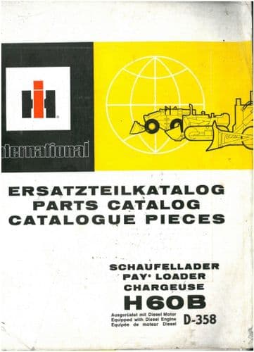 International Wheel Loader Payloader Tractor H60B Parts Manual