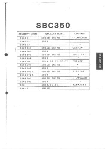 Iseki Collection Tray SBC350 Parts Manual