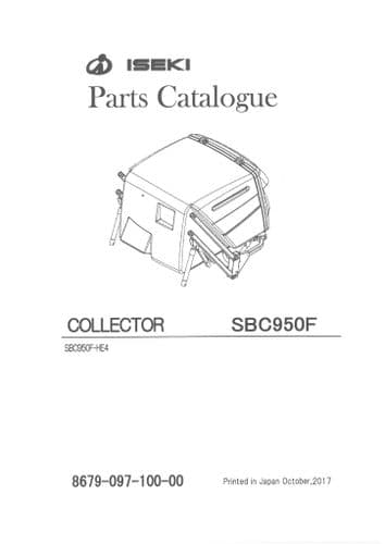 Iseki Collector SBC950F Parts Manual