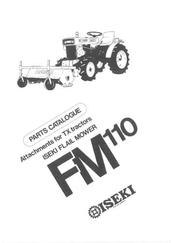 Iseki Flail Mower FM110 Parts Manual