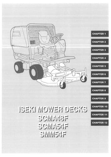 Iseki Mower Deck SCMA48F SCMA54F SMM54F Operators Manual