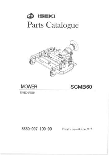 Iseki Mower Deck SCMB60 Parts Manual