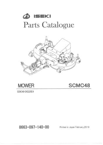 Iseki Mower Deck SCMC48 Parts Manual