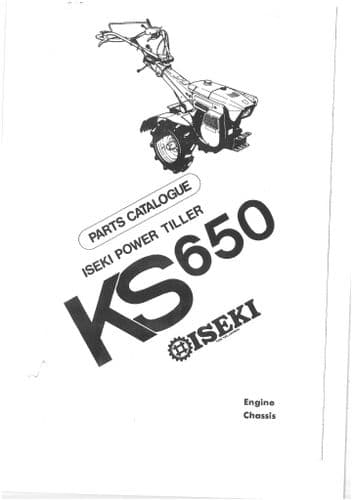Iseki  Power Tiller KS650 Parts Manual