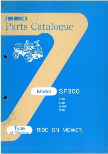 Iseki Ride On Mower SF300 Parts Manual - SF 300