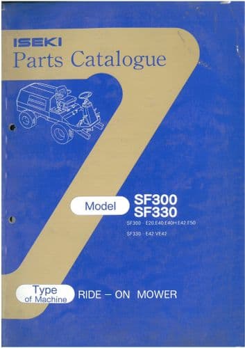 Iseki Ride on Mower Tractor SF330 & SF330 Parts Manual