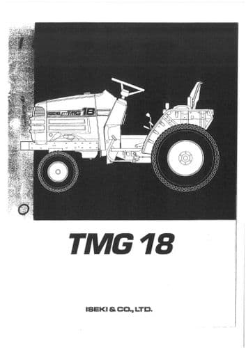 Iseki Ride On Tractor TMG18 Operators Manual