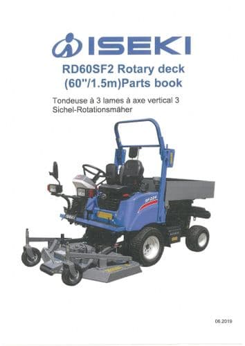 Iseki Rotary Deck RD60SF2 (60inch 1.5m) Parts Manual