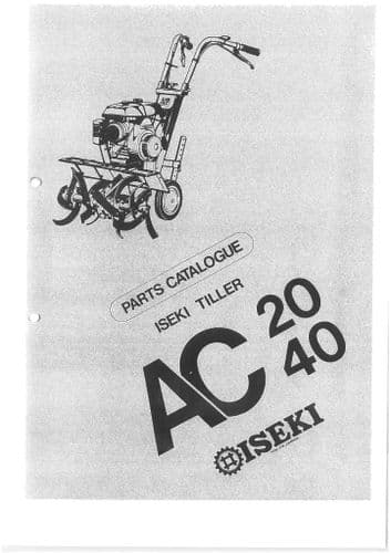 Iseki  Tiller AC20 AC40 Parts Manual