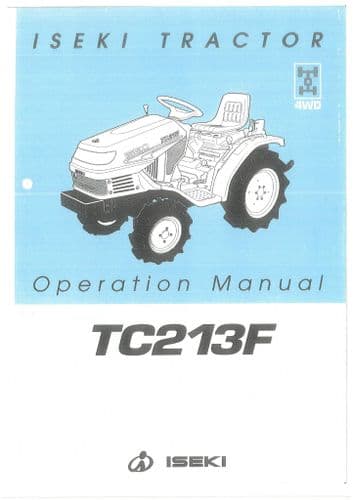 Iseki Tractor TC213F Operators Manual