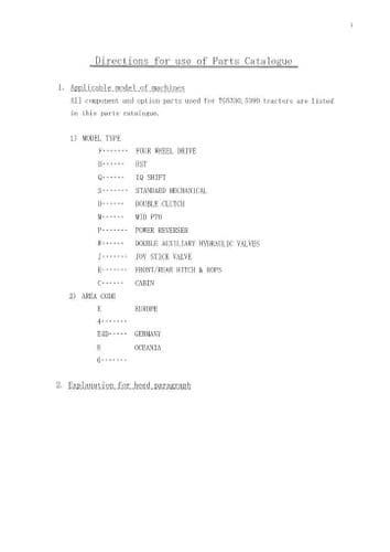Iseki Tractor TG5330 TG5390 Parts Manual - TG 5330 5390