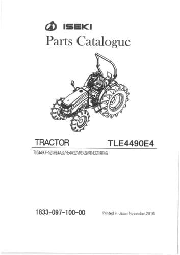 Iseki Tractor TLE4490E4 Parts Manual - TLE 4490 E4