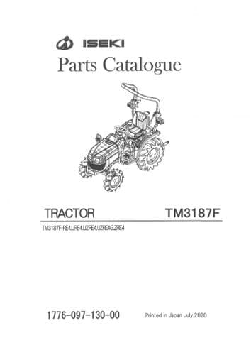 Iseki Tractor TM3187F Parts Manual