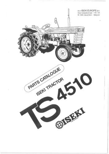 Iseki Tractor TS4510 Parts Manual TS 4510