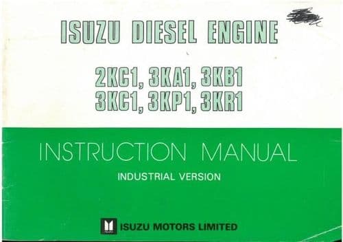 Isuzu Diesel Engine 2KC1, 3KA1 3KB1, 3KC1, 3KP1, 3KR1 Operators Manual