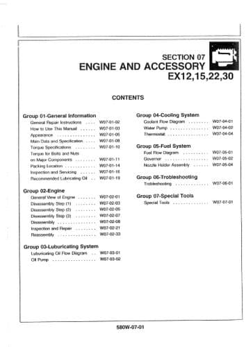 Isuzu Diesel Engine 3KC1 3KR1 3KR2 Workshop Service Manual