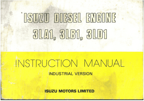 Isuzu Diesel Engine 3LA1 3LB1 & 3LD1 Operators Manual