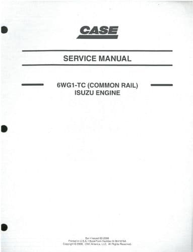 Isuzu Diesel Engine 6WG1-TC Workshop Service Manual