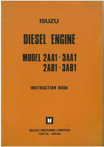 Isuzu Engine 2AA1, 2AB1, 3AA1, 3AB1 Diesel Engine Operators Manual