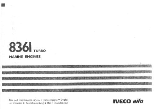 Iveco Aifo Marine Engine 8361 Turbo Operators Manual
