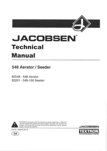 Jacobsen Aerator/ Seeder 548 Workshop Service Manual
