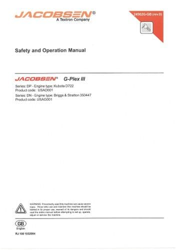 Jacobsen Mower G Plex III Operators Manual