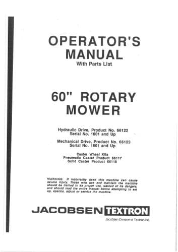 Jacobsen Rotary Mower 60