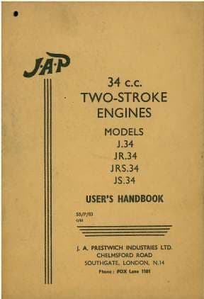 JAP Engine 34cc Two Stroke Models J8 JR8 JRS8 JS8 User's Manual